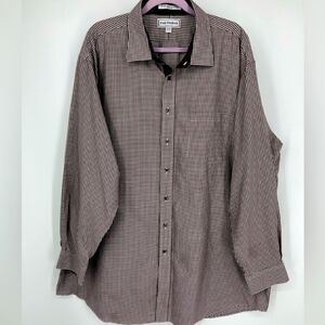 Paul Fredrick Non-Iron Houndstooth Men’s Shirt Size 19/36